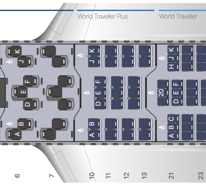 British Airways 787-8 Premium Economy - Seat Map